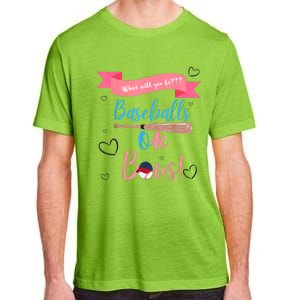 Baseball Or Bows Gender Reveal Adult ChromaSoft Performance T-Shirt