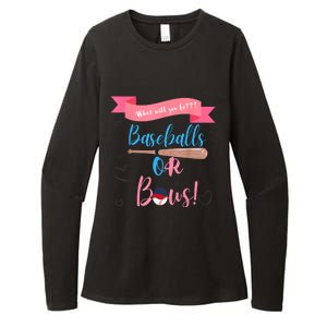 Baseball Or Bows Gender Reveal Womens CVC Long Sleeve Shirt