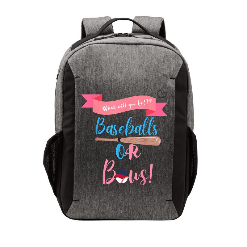 Baseball Or Bows Gender Reveal Vector Backpack