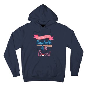 Baseball Or Bows Gender Reveal Hoodie