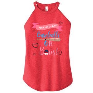 Baseball Or Bows Gender Reveal Women's Perfect Tri Rocker Tank