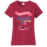 Baseball Or Bows Gender Reveal Women's T-Shirt