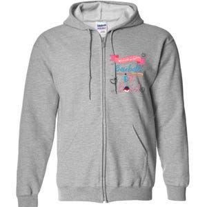 Baseball Or Bows Gender Reveal Full Zip Hoodie