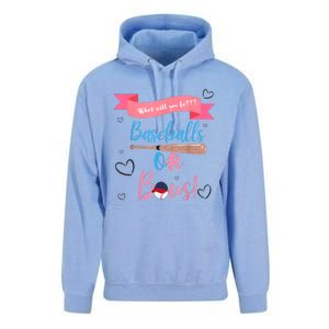 Baseball Or Bows Gender Reveal Unisex Surf Hoodie