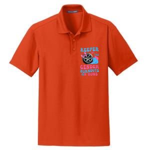 Burnouts Or Bows Funny Keeper Of Gender Baby Reveal Party Dry Zone Grid Polo