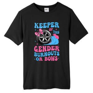 Burnouts Or Bows Funny Keeper Of Gender Baby Reveal Party Tall Fusion ChromaSoft Performance T-Shirt