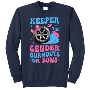 Burnouts Or Bows Funny Keeper Of Gender Baby Reveal Party Sweatshirt