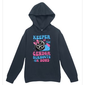 Burnouts Or Bows Funny Keeper Of Gender Baby Reveal Party Urban Pullover Hoodie