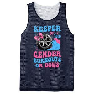 Burnouts Or Bows Funny Keeper Of Gender Baby Reveal Party Mesh Reversible Basketball Jersey Tank