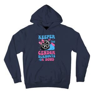 Burnouts Or Bows Funny Keeper Of Gender Baby Reveal Party Tall Hoodie