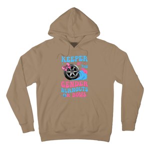 Burnouts Or Bows Funny Keeper Of Gender Baby Reveal Party Hoodie