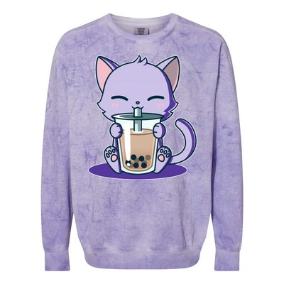 Boba Kitty Colorblast Crewneck Sweatshirt