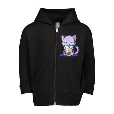 Boba Kitty Toddler Zip Fleece Hoodie