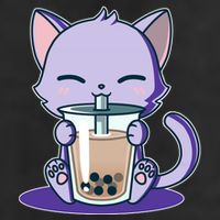 Boba Kitty 11oz C Handle Ceramic Mug