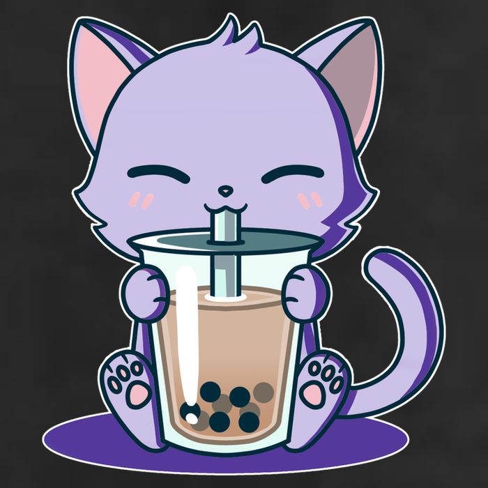 Boba Kitty 11oz C Handle Ceramic Mug