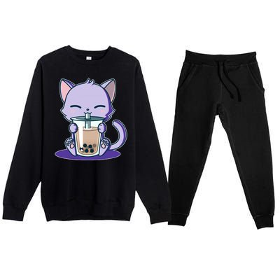 Boba Kitty Premium Crewneck Sweatsuit Set