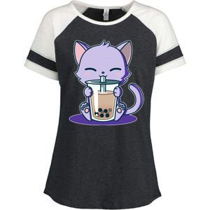 Boba Kitty Enza Ladies Jersey Colorblock Tee