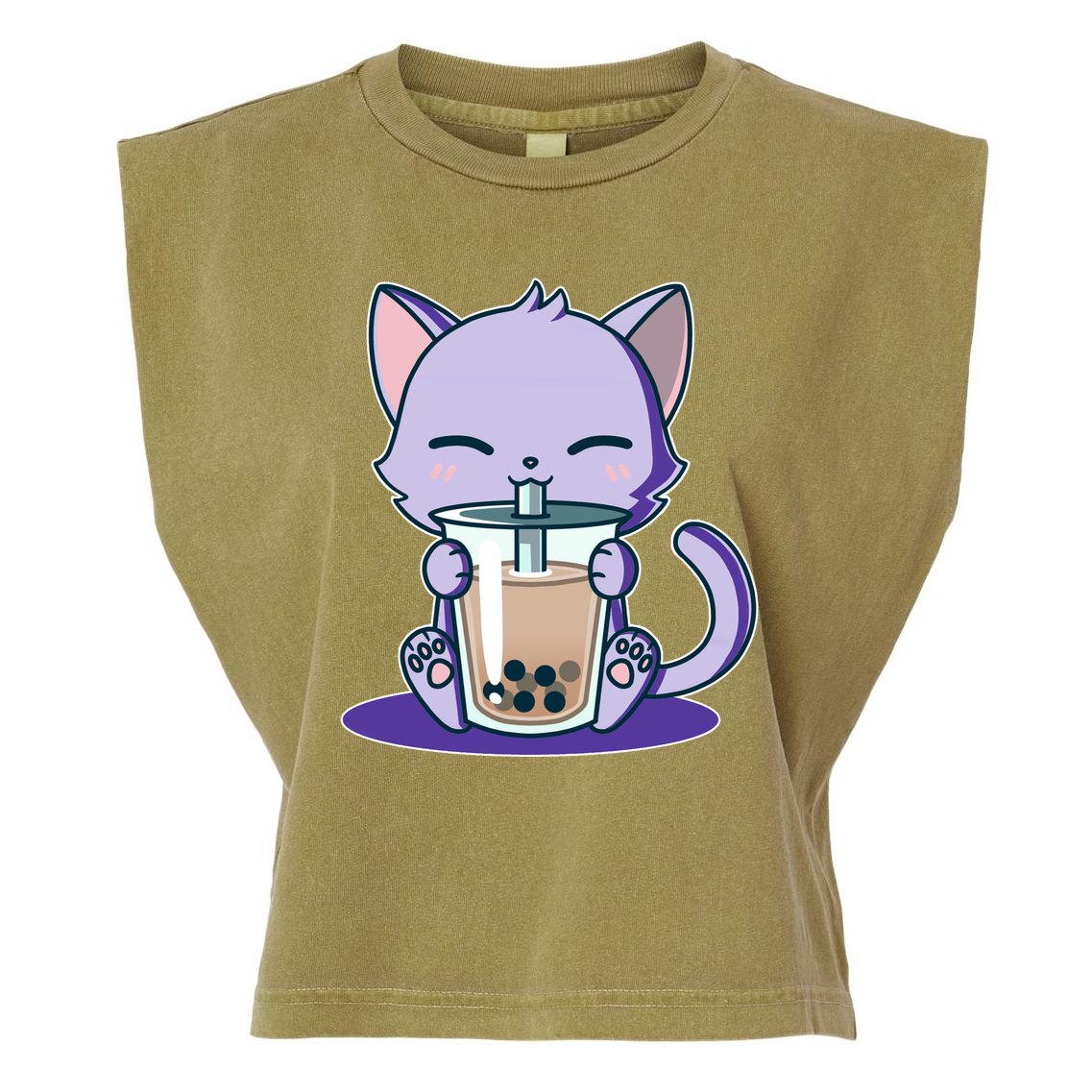 Boba Kitty Garment-Dyed Women's Muscle Tee
