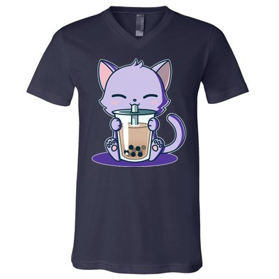 Boba Kitty V-Neck T-Shirt