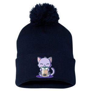 Boba Kitty Pom Pom 12in Knit Beanie