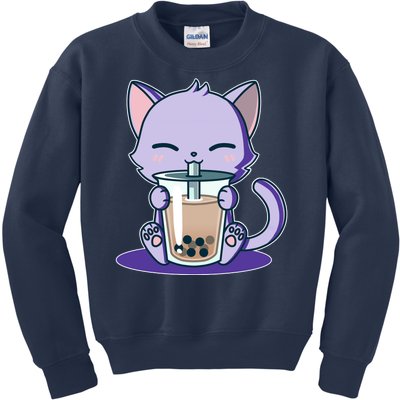 Boba Kitty Kids Sweatshirt