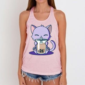 Boba Kitty Women's Knotted Racerback Tank