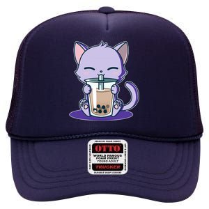 Boba Kitty High Crown Mesh Back Trucker Hat