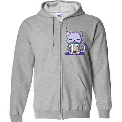 Boba Kitty Full Zip Hoodie