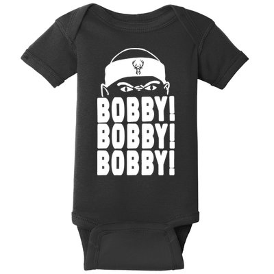 Bobby Bobby Bobby Milwaukee Basketball Baby Bodysuit