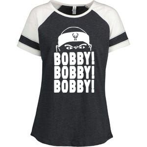 Bobby Bobby Bobby Milwaukee Basketball Enza Ladies Jersey Colorblock Tee