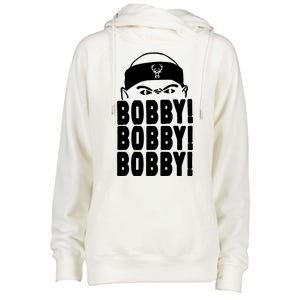 Bobby Bobby Bobby Milwaukee Basketball Womens Funnel Neck Pullover Hood