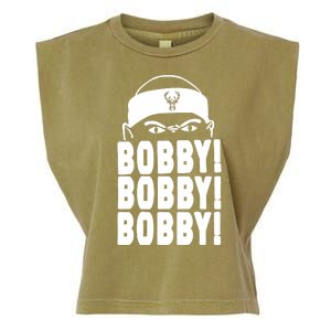 Bobby Bobby Bobby Milwaukee Basketball Garment-Dyed Women's Muscle Tee