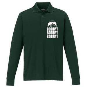 Bobby Bobby Bobby Milwaukee Basketball Performance Long Sleeve Polo