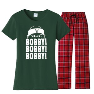 Bobby Bobby Bobby Milwaukee Basketball Women's Flannel Pajama Set