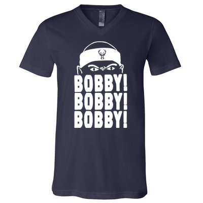 Bobby Bobby Bobby Milwaukee Basketball V-Neck T-Shirt