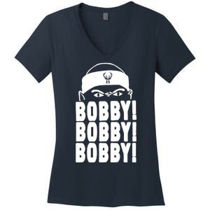 Bobby Bobby Bobby Milwaukee Basketball Women's V-Neck T-Shirt