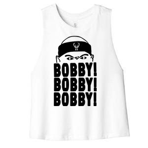 Bobby Bobby Bobby Milwaukee Basketball Women's Racerback Cropped Tank