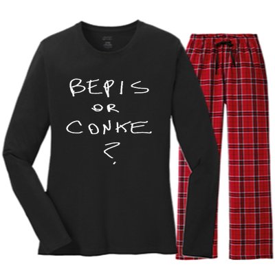 Bepis Or Conke Women's Long Sleeve Flannel Pajama Set 