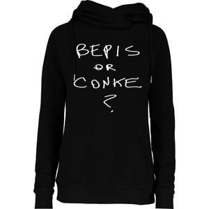 Bepis Or Conke Womens Funnel Neck Pullover Hood