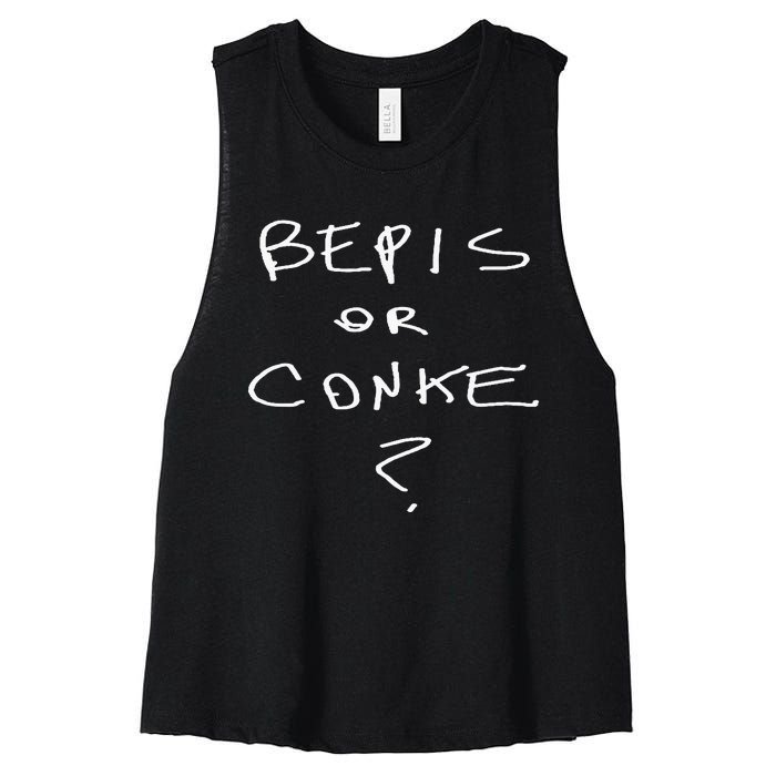 Bepis Or Conke Women's Racerback Cropped Tank