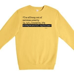 Bono On Capitalism In Monochrome Premium Crewneck Sweatshirt