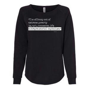 Bono On Capitalism In Monochrome Womens California Wash Sweatshirt