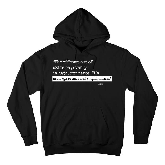 Bono On Capitalism In Monochrome Tall Hoodie