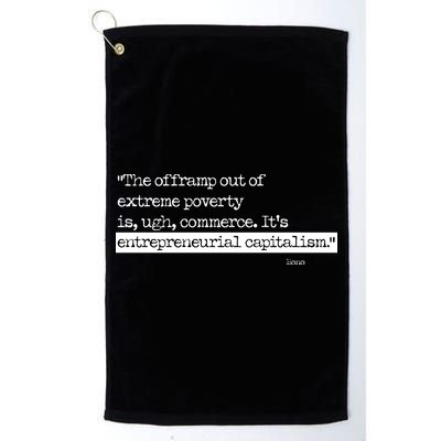 Bono On Capitalism In Monochrome Golf Towel