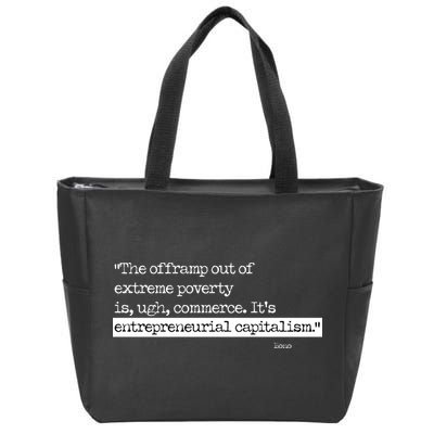 Bono On Capitalism In Monochrome Zip Tote Bag