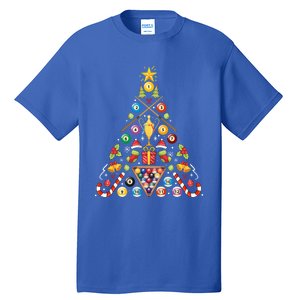 Billiard Ornat Christmas Tree Hockey Lover Xmas Gift Tall T-Shirt