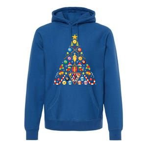 Billiard Ornat Christmas Tree Hockey Lover Xmas Gift Premium Hoodie