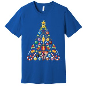 Billiard Ornat Christmas Tree Hockey Lover Xmas Gift Premium T-Shirt