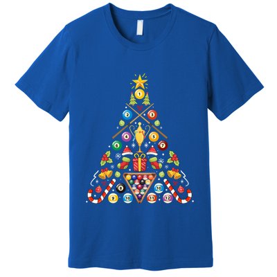 Billiard Ornat Christmas Tree Hockey Lover Xmas Gift Premium T-Shirt