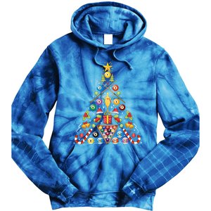 Billiard Ornat Christmas Tree Hockey Lover Xmas Gift Tie Dye Hoodie